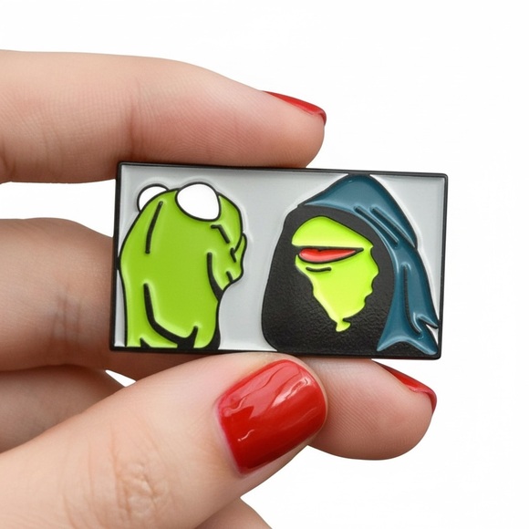 Kermit Star Wars MEME Green and Black Enamel Pin NEW - Picture 2 of 12